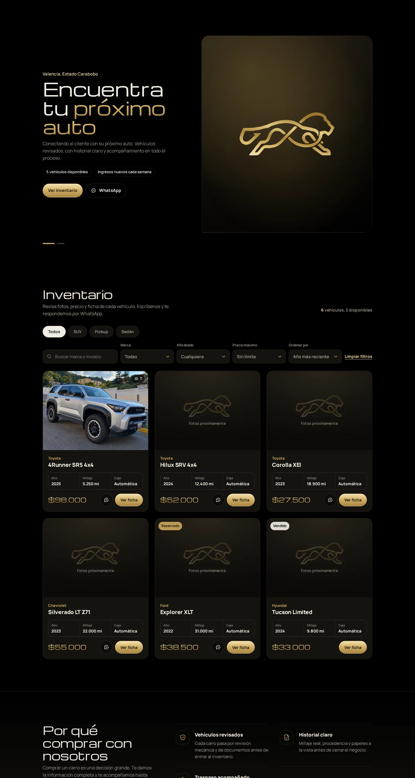 Sitio web: Jircars